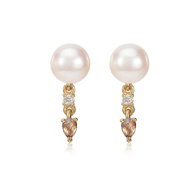Ashru Pearl and Diamond Drops - Flora Bhattachary Fine Jewellery