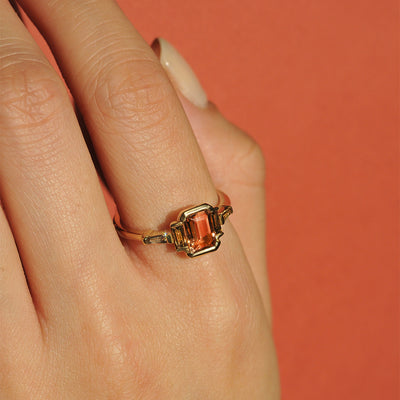 Peach Engagement Ring