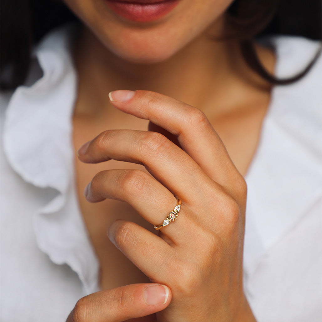 Champagne Rose Diamond Ring