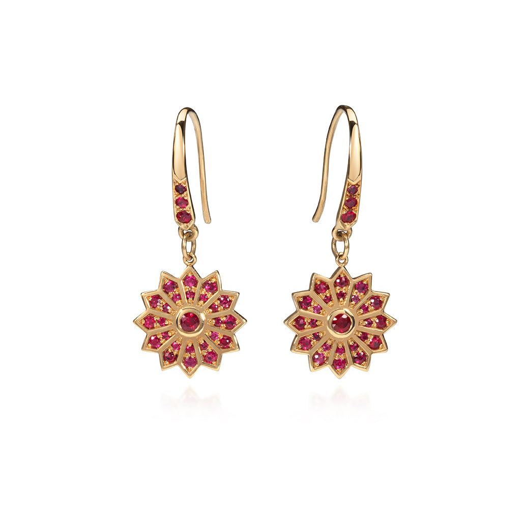 Ruby Hanging Earrings
