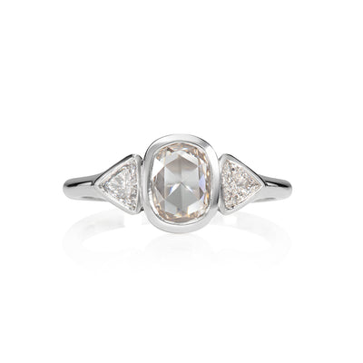 Rose Cut Champagne Diamond Ring