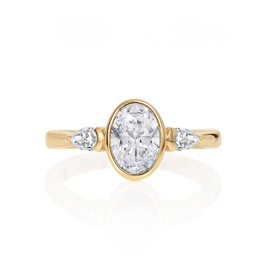 Oval Pear Diamond Ring