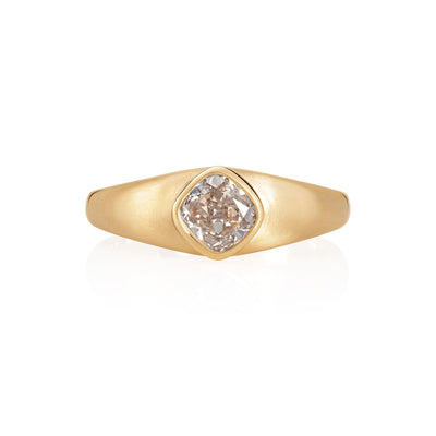  Champagne Cushion Diamond Ring