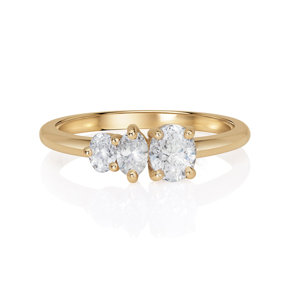 Sitara Trilogy Oval Engagement Ring