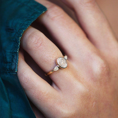 Khadra Oval Diamond Ring - Flora Bhattachary Fine Jewellery