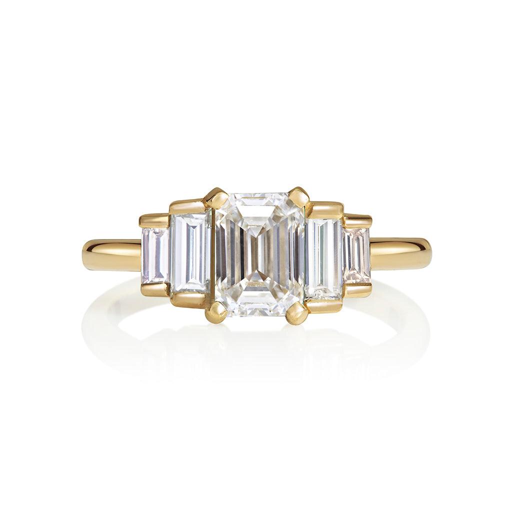 Mahal Emerald Diamond Ring - Flora Bhattachary Fine Jewellery