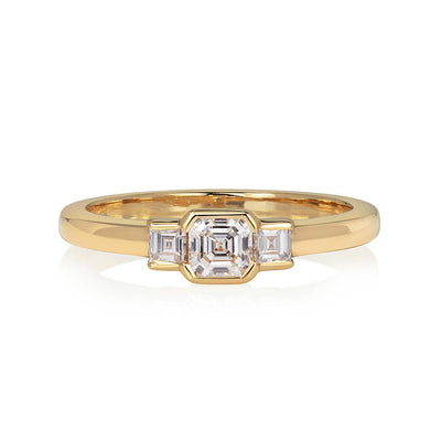 Nova Asscher Diamond Ring - Flora Bhattachary Fine Jewellery