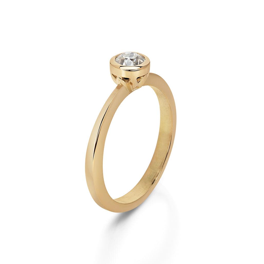 Padma Old Cut Diamond Solitaire Ring - Flora Bhattachary Fine Jewellery