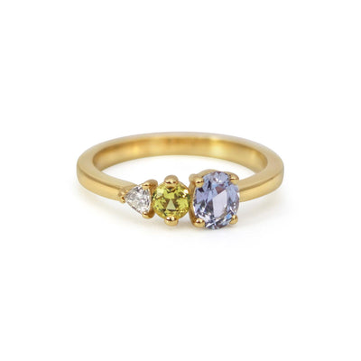 Sitara Lavender, Lemon and Diamond Ring - Flora Bhattachary Fine Jewellery