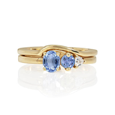 Sitara Sapphire and Diamond Ring - Flora Bhattachary Fine Jewellery