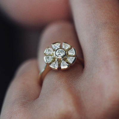 Statement Chameli Diamond Ring - Flora Bhattachary Fine Jewellery