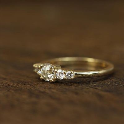 Tara Antique Diamond Five Stone Ring - Flora Bhattachary Fine Jewellery