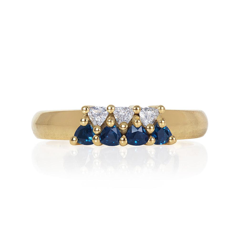 Trini Diamond and Sapphire Ring - Flora Bhattachary Fine Jewellery