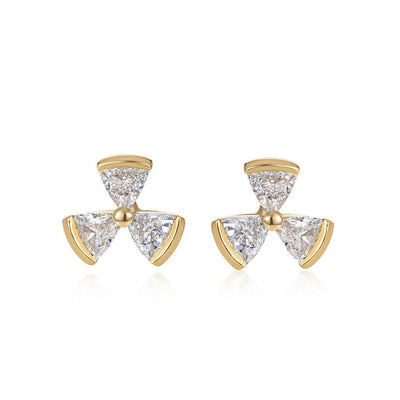 Trini Diamond Triple Studs - Flora Bhattachary Fine Jewellery