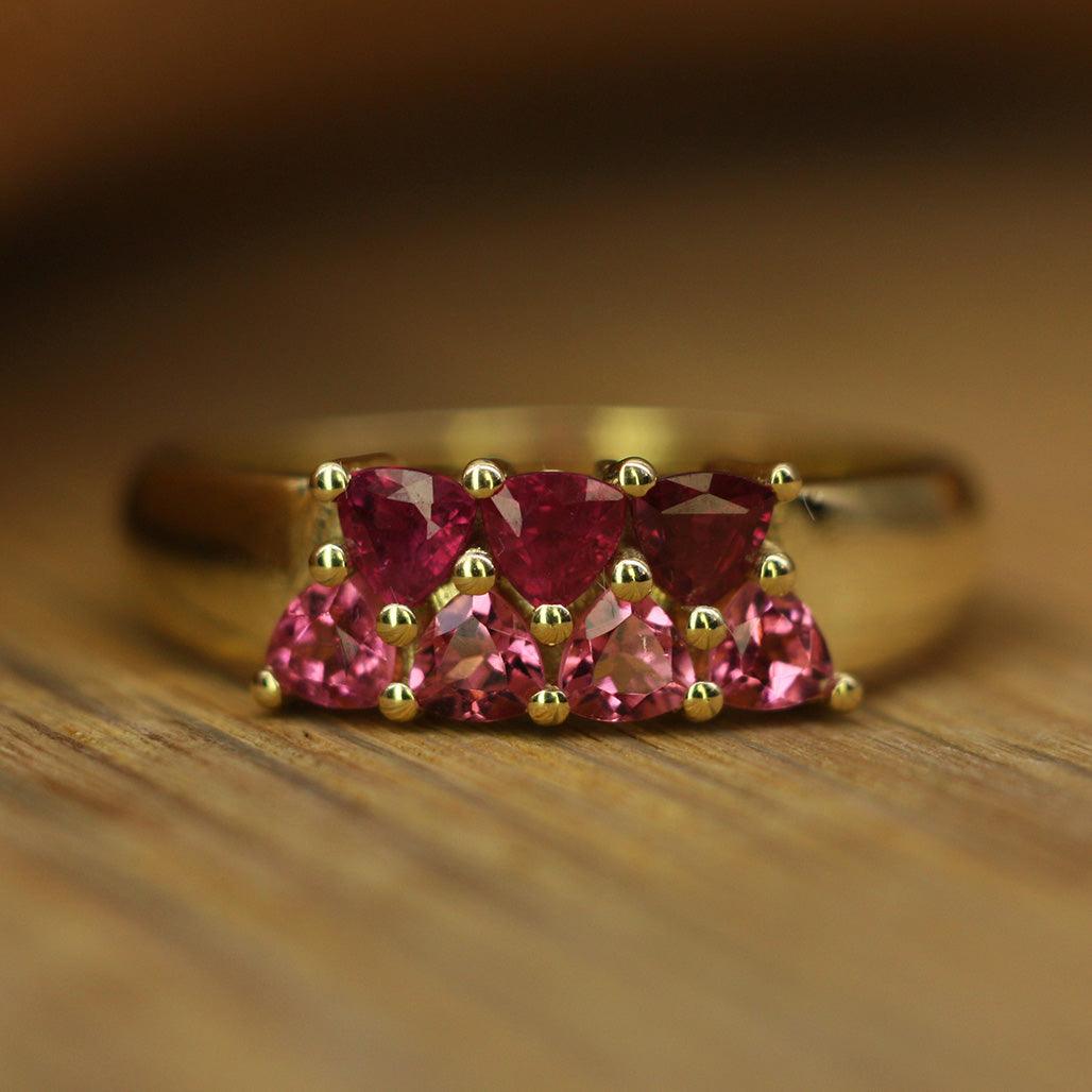 Trini Wide Pink Tourmaline Ruby Ring - Flora Bhattachary Fine Jewellery